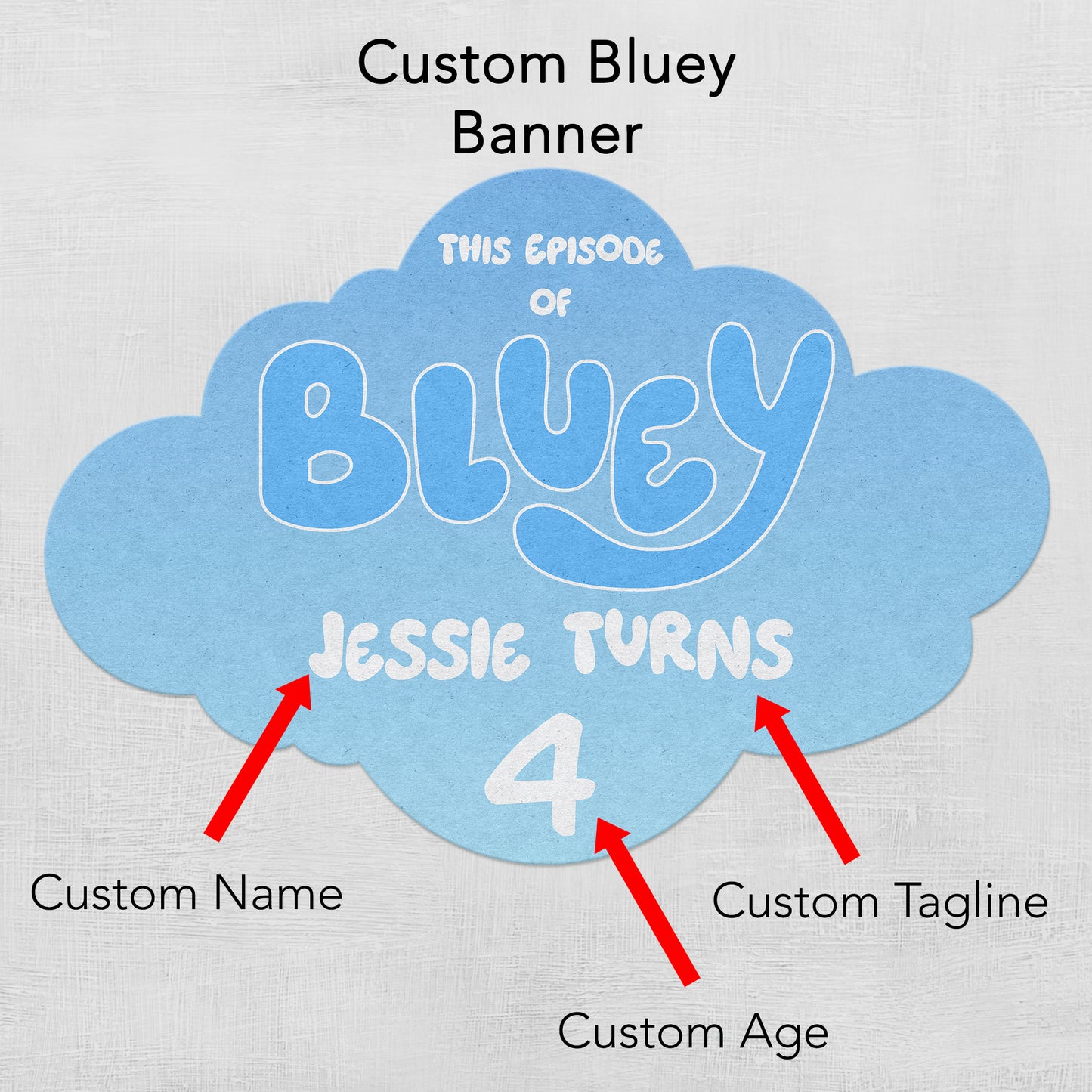 Bluey Foam Board Cutouts