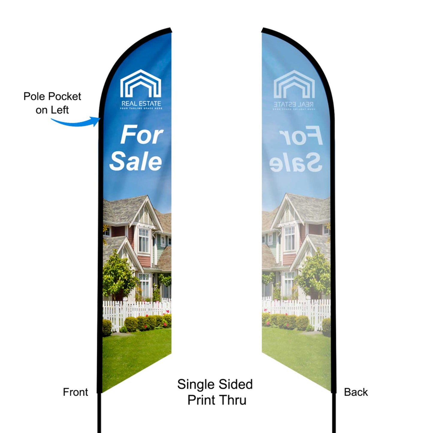 Feather Angled Flag 14Ft