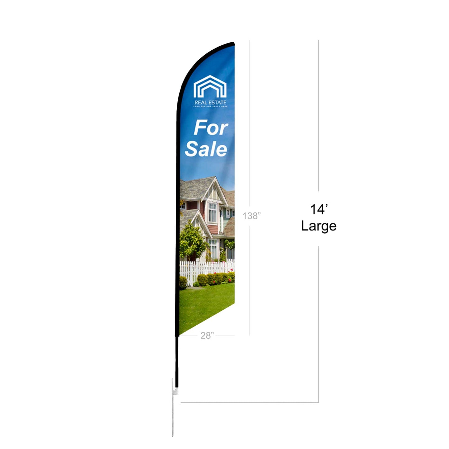 Feather Angled Flag 14Ft